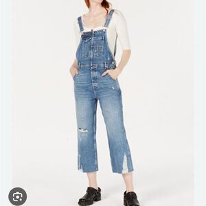 We The Free Light Blue Denim Overalls